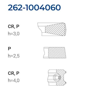 Поршневые кольца Д-245/260 ЕВРО-4 (262-1004060)  