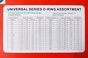 набор резиновых уплотнений 382 шт дюймовые
